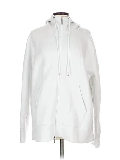 Pre-owned Zella Zip Up Hoodie In White