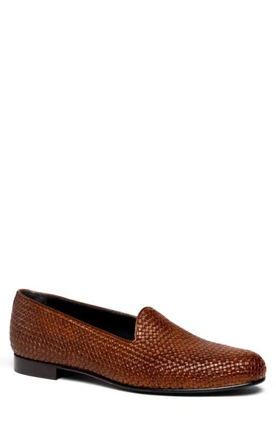 Zelli Italia Cestino Woven Loafer In Brown