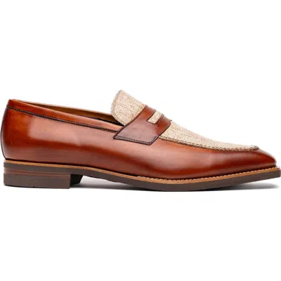 Zelli Italia Lago Penny Loafer In Brown