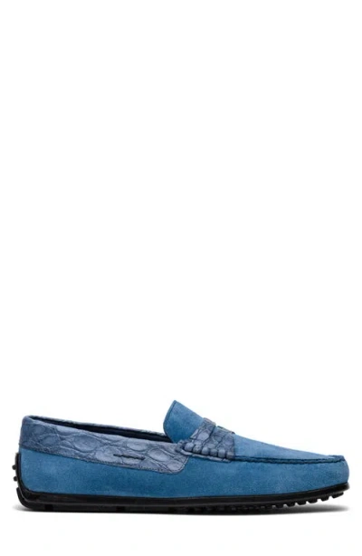 Zelli Italia Monza Driving Loafer In Blue
