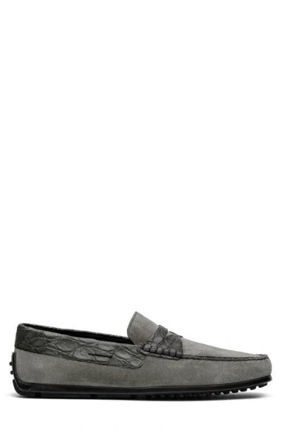 Zelli Italia Monza Driving Loafer In Gray