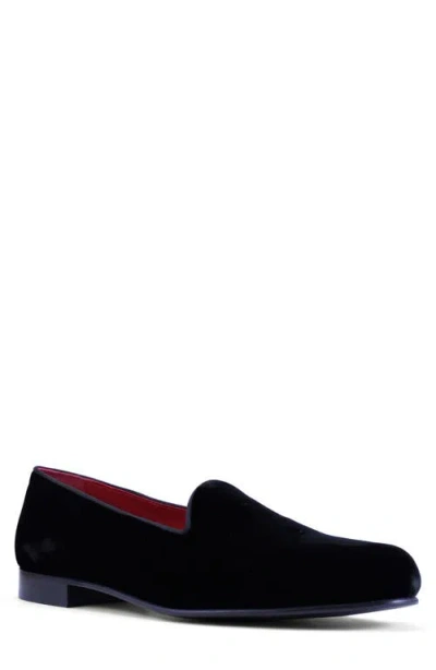 Zelli Italia Tux Velvet Venetian Loafer In Black