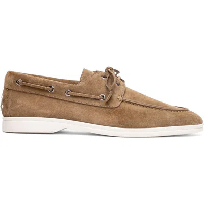 Zelli Italia Venice Suede Boat Shoe In Brown
