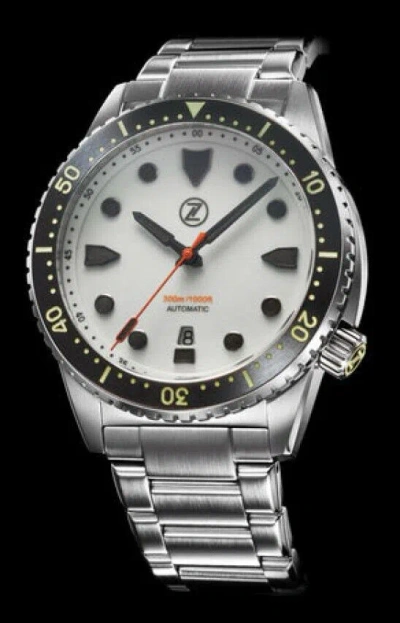 Pre-owned Zelos Great White V2 300m Frost Automatic 43mm Watch - Dealer & Warranty