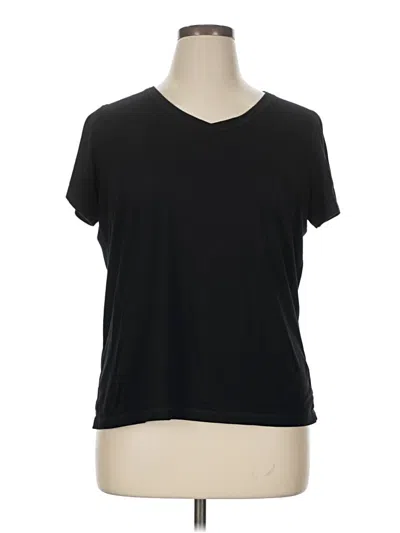 Pre-owned Zelos Short Sleeve Top Black V-neck Tops
