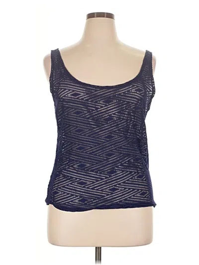 Pre-owned Zelos Tank Top Blue Square Neckline Tops
