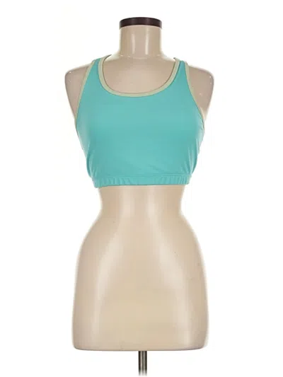 Pre-owned Zelos Tank Top Teal Halter Neckline Tops