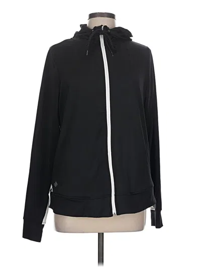 Pre-owned Zelos Zip Up Hoodie In Black