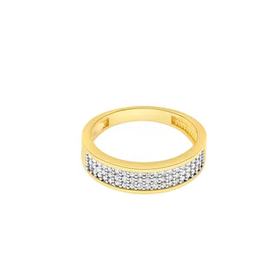Zelveti Women's Gold Bold Pavé Half Eternity Ring