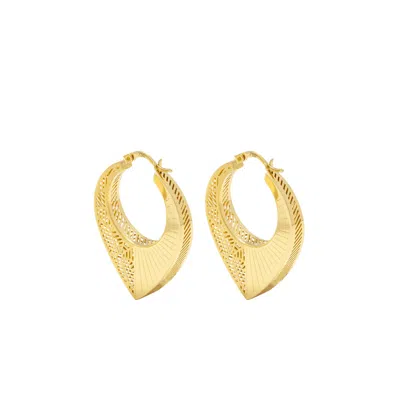 Zelveti Women's Gold Cosmos Small Hoop Earrings