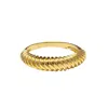 Zelveti Women's Gold Croissant Ring