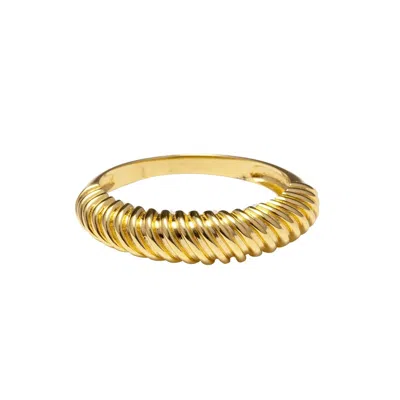 Zelveti Women's Gold Croissant Ring