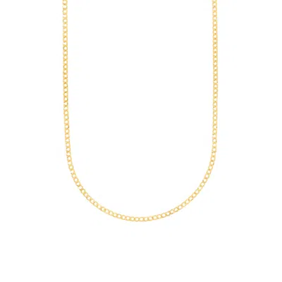 Zelveti Women's Gold Curb Chain Necklace