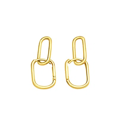 Zelveti Women's Gold Dangle Link Earrings