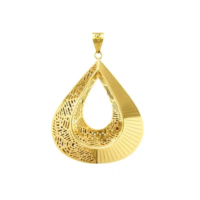 Zelveti Women's Gold Eternal Flow Teardrop Pendant