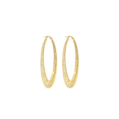 Zelveti Women's Gold Milky Way Big Hoop Earrings