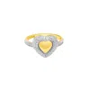 Zelveti Women's Gold Pavé Heart Ring