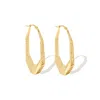 Zelveti Women's Golden Flame Hoop Earrings