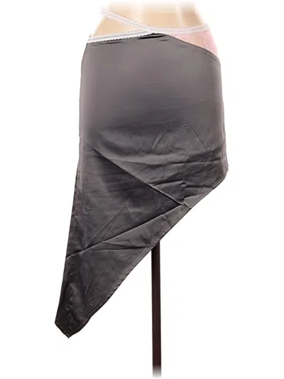 Pre-owned Zemeta Formal Skirt In Gray
