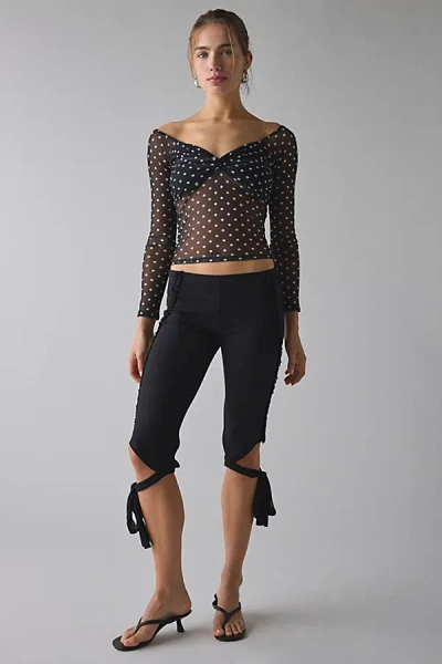 Zemeta Luv Knot Capri Pant In Black, Women's At Urban Outfitters