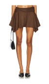 Zemeta Pin Stripe Handkerchief Skirt In 브라운