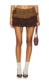 Zemeta Rosette Wool Skort In Multi