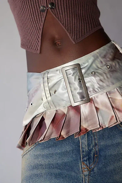 Zemeta Satin Corset Belt In Pink, Women's At Urban Outfitters