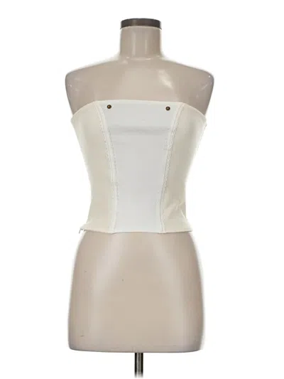 Pre-owned Zemeta Tube Top Ivory Strapless Neckline Tops
