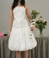 Zemeta Whip Balloon Skirt In White In White