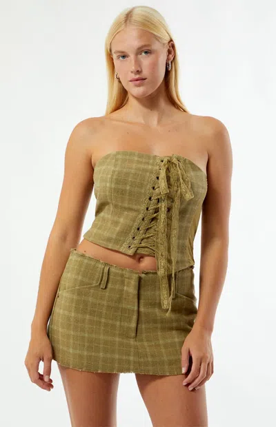 Zemeta Women's Finder Keeper Corset In Olive In Green