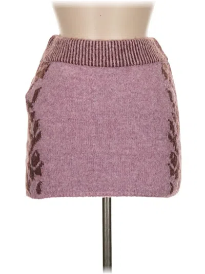 Zemeta Wool Skirt In Burgundy