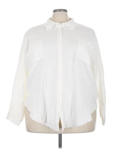 Pre-owned Zenana 3/4 Sleeve Blouse In Ivory