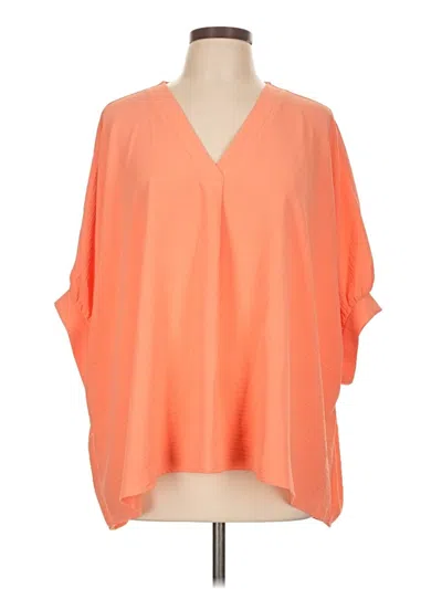 Pre-owned Zenana 3/4 Sleeve Blouse In Orange