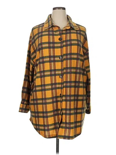 Pre-owned Zenana 3/4 Sleeve Blouse In Yellow