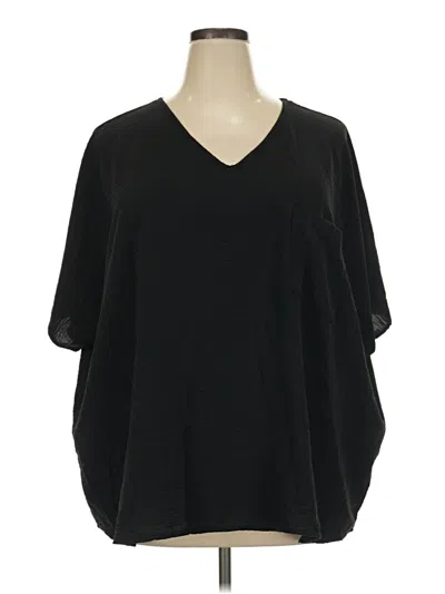 Pre-owned Zenana 3/4 Sleeve T-shirt In Black