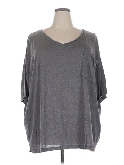 Pre-owned Zenana 3/4 Sleeve T-shirt In Gray