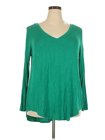 Pre-owned Zenana 3/4 Sleeve T-shirt In Green