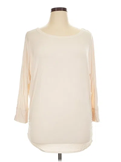 Pre-owned Zenana 3/4 Sleeve T-shirt In Ivory