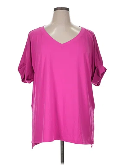 Pre-owned Zenana 3/4 Sleeve T-shirt In Pink