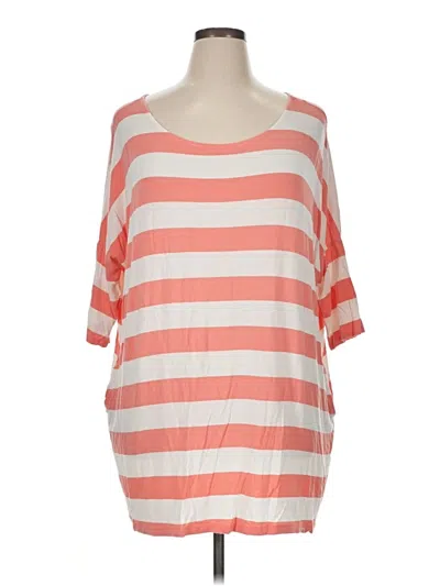Pre-owned Zenana 3/4 Sleeve T-shirt In Pink