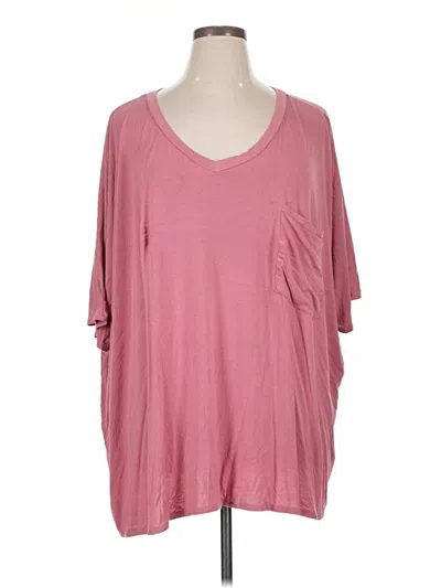 Pre-owned Zenana 3/4 Sleeve T-shirt In Pink
