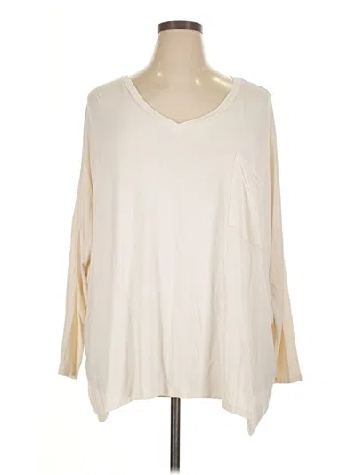 Pre-owned Zenana 3/4 Sleeve T-shirt In White