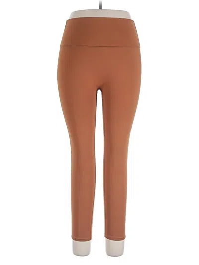 Pre-owned Zenana Active Pants In Brown