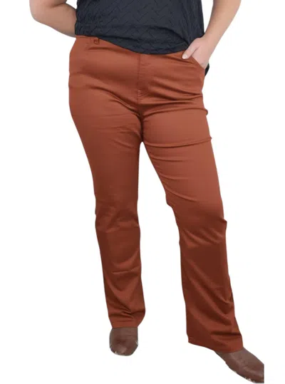 Zenana Amanda Bootcut Jeans In Rust In Multi
