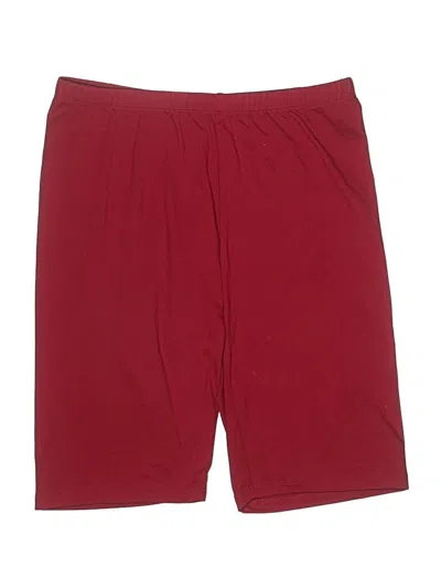 Pre-owned Zenana Athletic Shorts In Burgundy