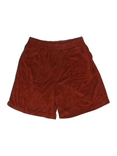 Pre-owned Zenana Athletic Shorts In Burgundy