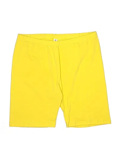 Pre-owned Zenana Athletic Shorts In Yellow