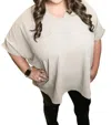 Zenana Basic Short Dolman Blouse - Plus In Ash Mocha In Neutral