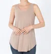 Zenana Basic Thick Strap Tank In Ash Mocha In Multi