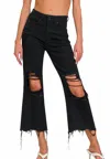 Zenana High Waist Flare Jeans In Black In Black